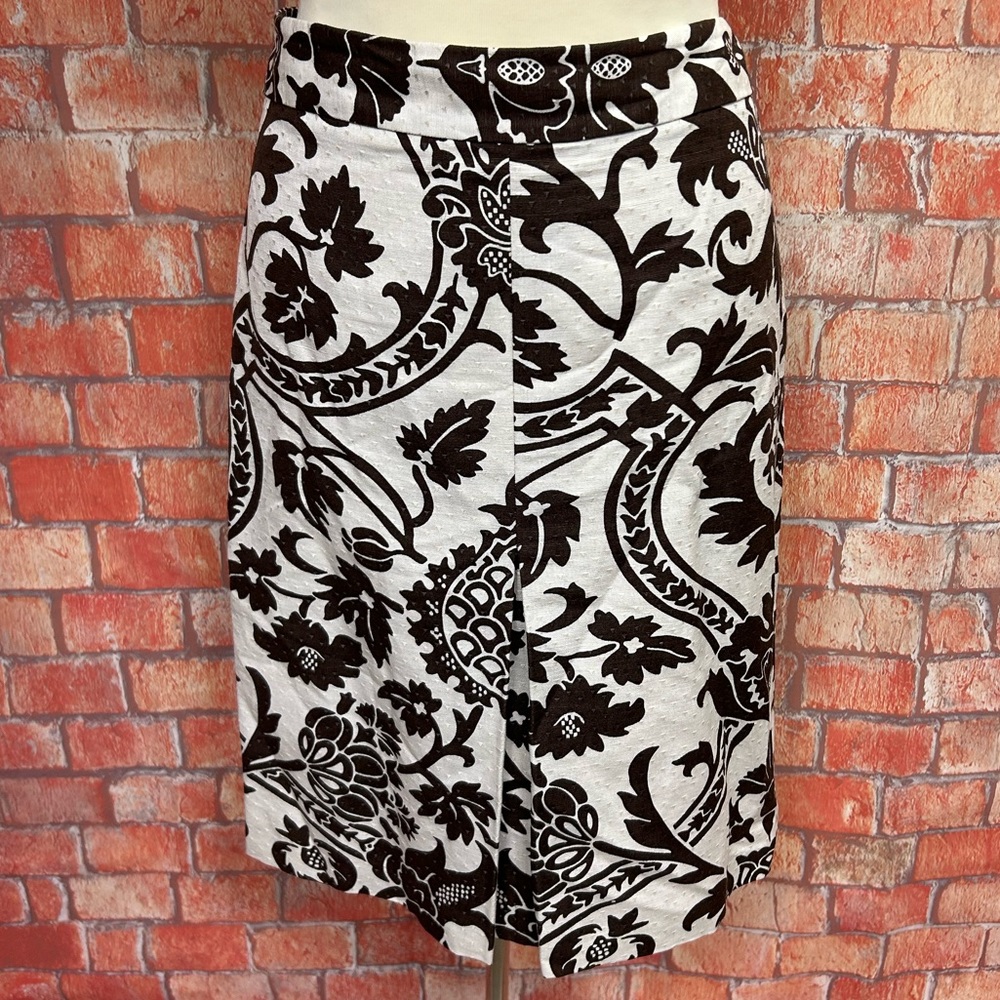 LOFT Linen Blend‎ Print Skirt